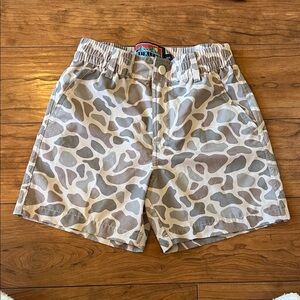 BURLEBO Kids Tan and White Camo Shorts